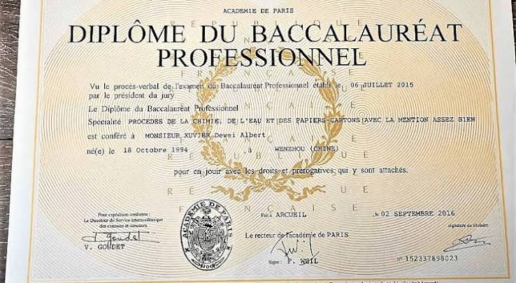 Acheter un baccalauréat